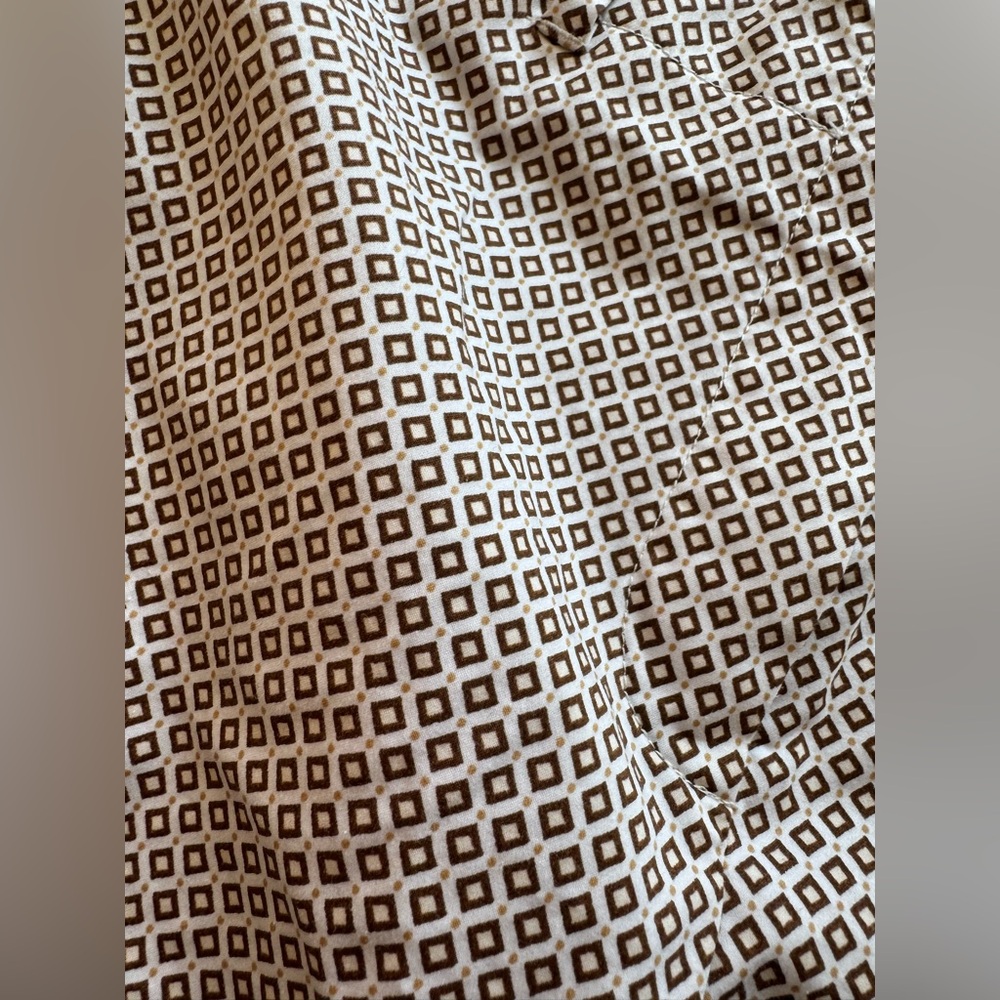 Talbots Hampshire Ankle Patterned Brown and Cream Ankle Pants Office Work Chic - Picture 2 of 5